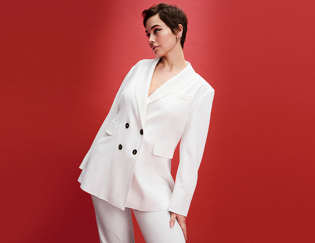 Marina Rinaldi AI23 Blazer Bianco Elegante